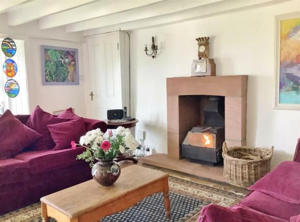 Living room fireplace