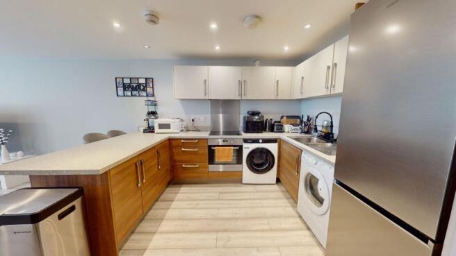 Open plan kitchen/living room