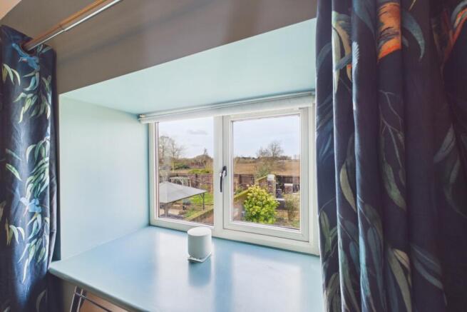 View from the principal bedroom window over the ga