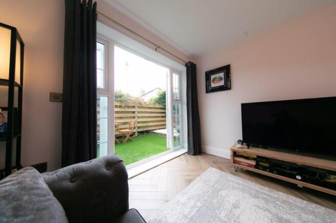 Double doors to private garden