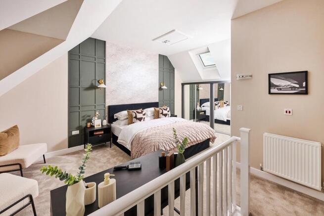 There's room for a king-size bed, dressing table and storage