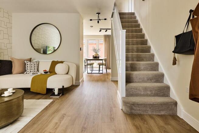 A welcoming entrance that sets a soft, calming first impression