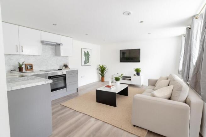 Staged Lounge to Kitchen