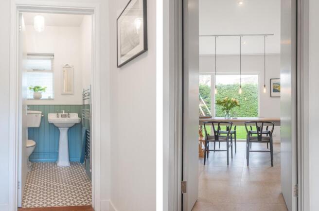 cloakroom + dining r