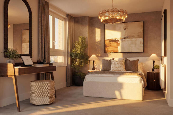 Sunset image of bedroom