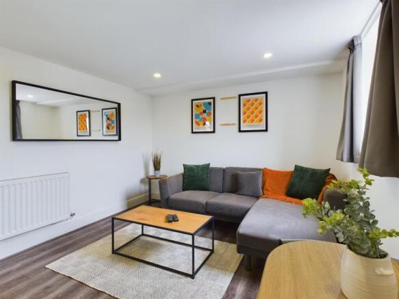 A stylish and inviting large modern living room...