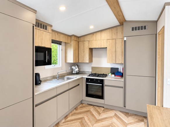 Modern Fitted Kitchen With Integrated Appliances A