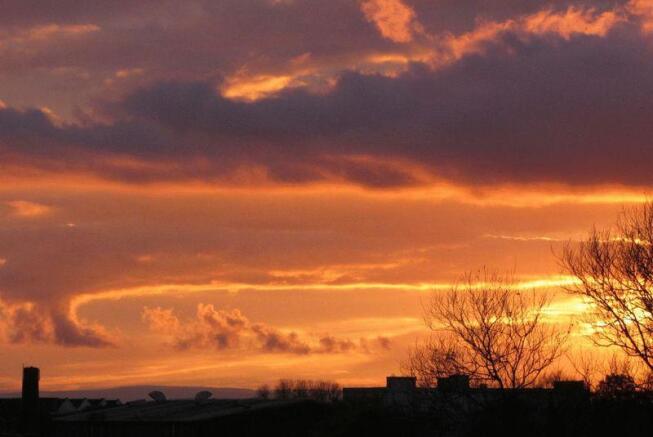 Sunset to the rear