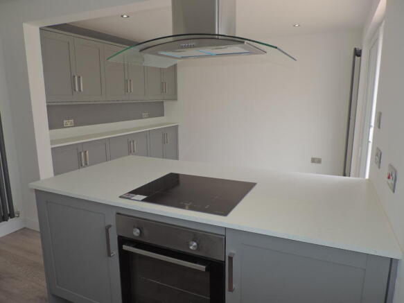 modern iopen plan kitchen/dining room