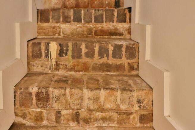 refurbished original basement stairs