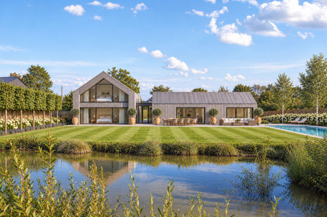 Rear of property - CGI Landscaped
