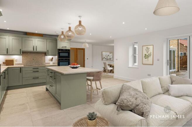 Open Plan Kitchen Living Dining, Millfield House, Corby Glen