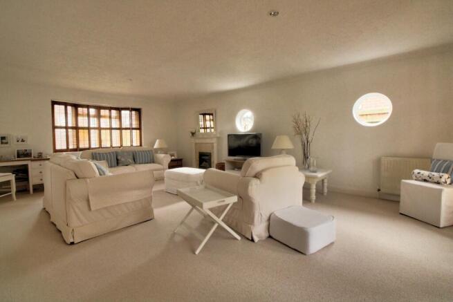 Lounge with fireplace