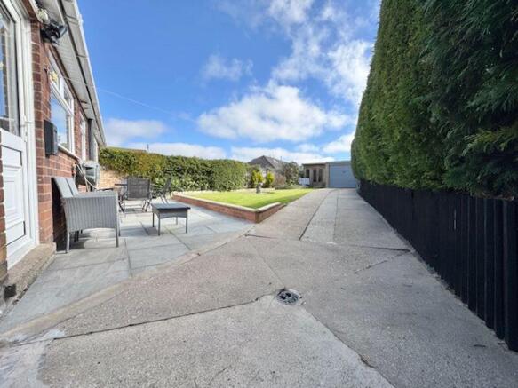 Driveway and rear garden