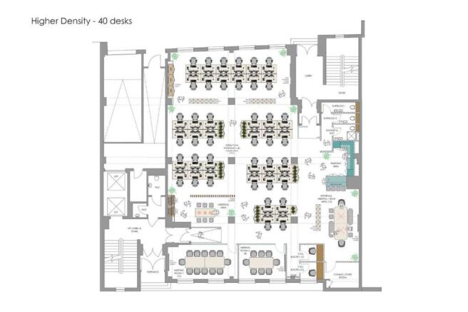 Higher Density Plan - 40 Desks