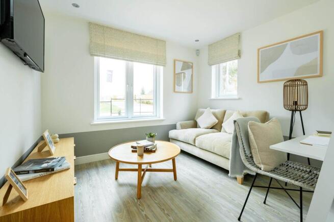 The family room offers space for the children to play in their own space