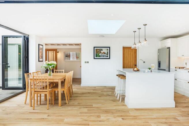 The kitchen, dining and snug is the heart of the home