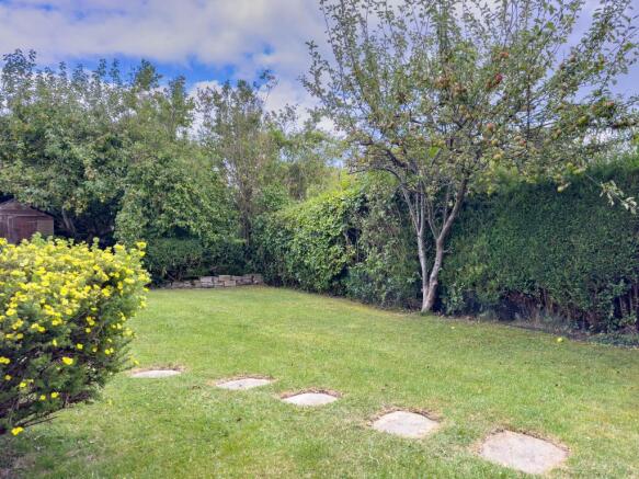 Lawned garden to the rear