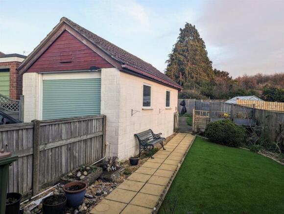 Rear garden and garage
