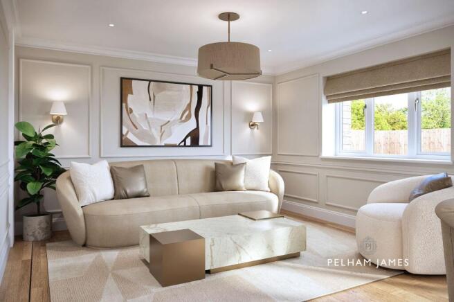 Sitting Room, Sycamore House, Stonefield Close, Rippingale (rendered image)