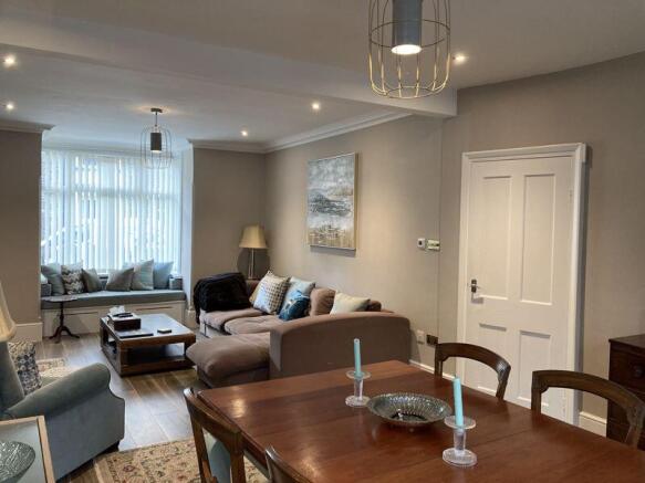 Open plan dining and living room
