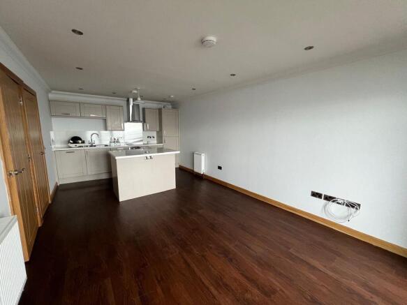 Lounge with open plan kitchen