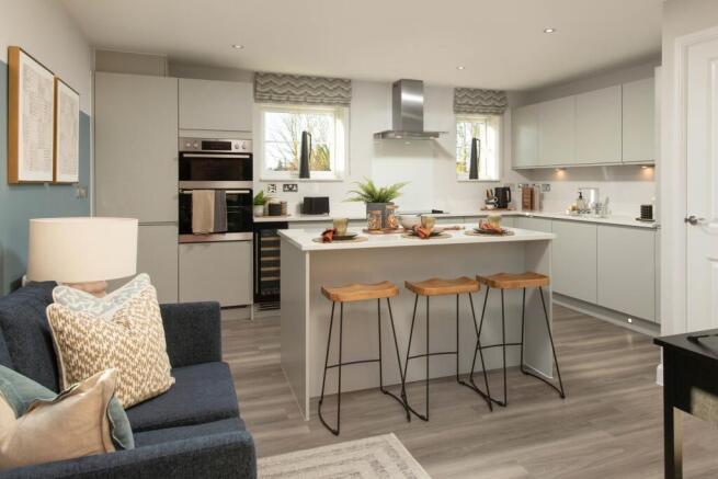 Internal image of the kitchen in the Alderney 4 bedroom home