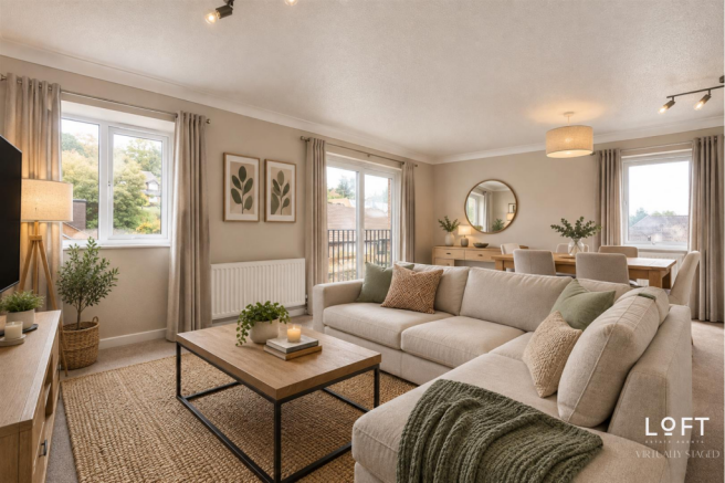 Staged Reception/Dining Room