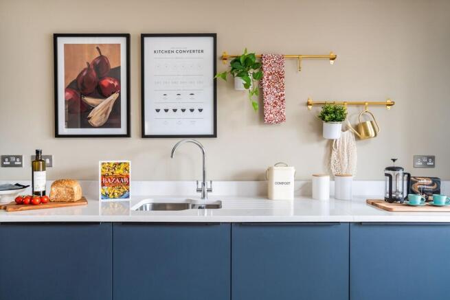 Choose from a range of kitchen cabinets and worktops