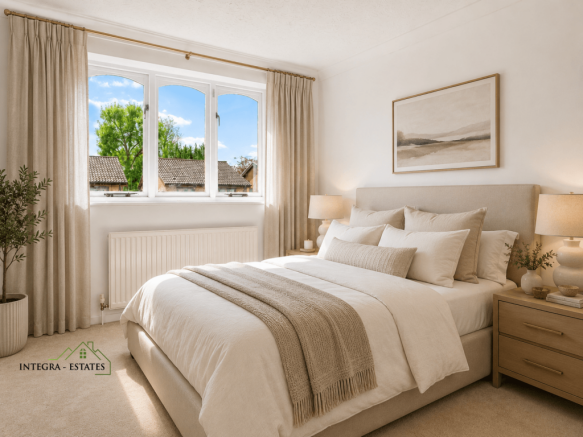 Staged bedroom Brookwood close Shortlands BR2