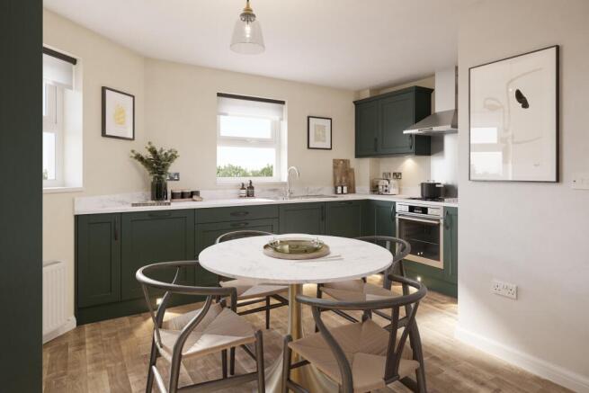 Kitchen and dining room in 2 bed Easthorpe