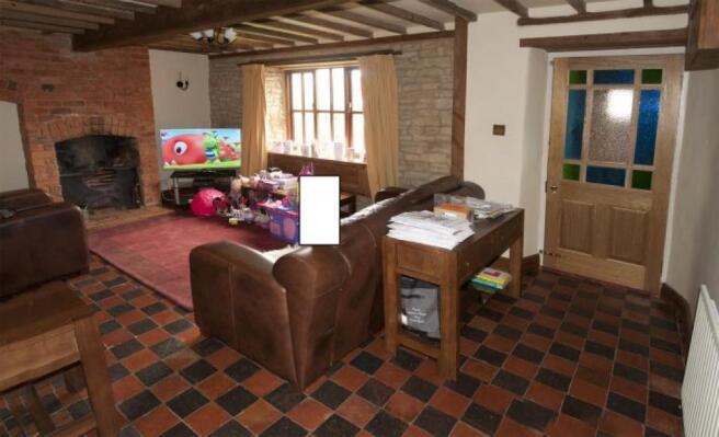 Living Room with door leading to entrance hall