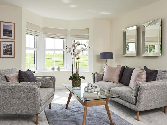 Feature bay window in the living room