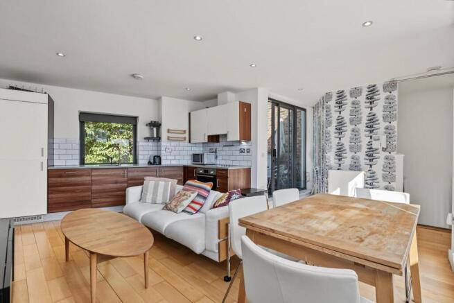 Living room and kitchen