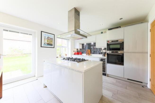 Kitchen, dining, family area