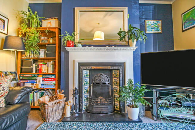 Fireplace in front sitting room