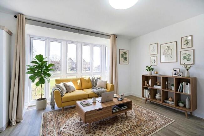 Sitting Room with Elms Field Views