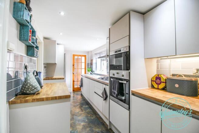Modern kitchen overlooking gardens