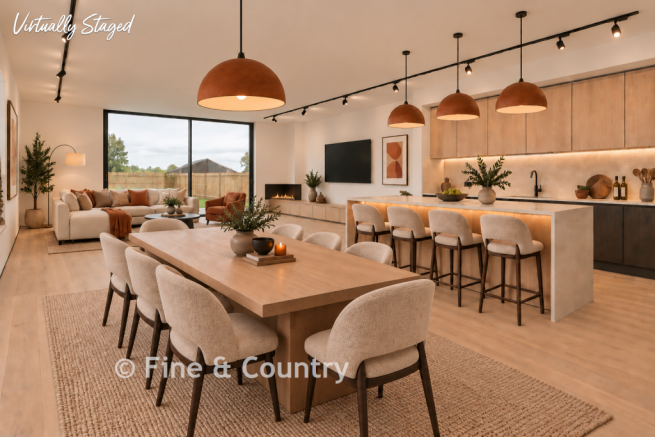 Staged Lounge Kitchen