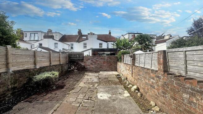Private rear garden with paved patio, enclosed ...
