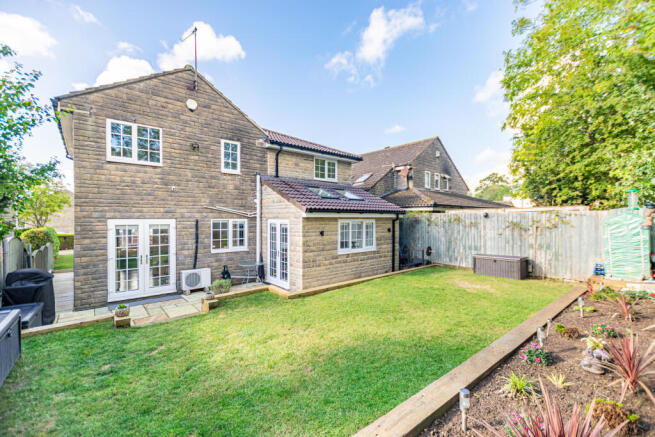 Rear elevation with lawn