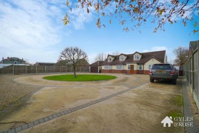 Driveway and front of house
