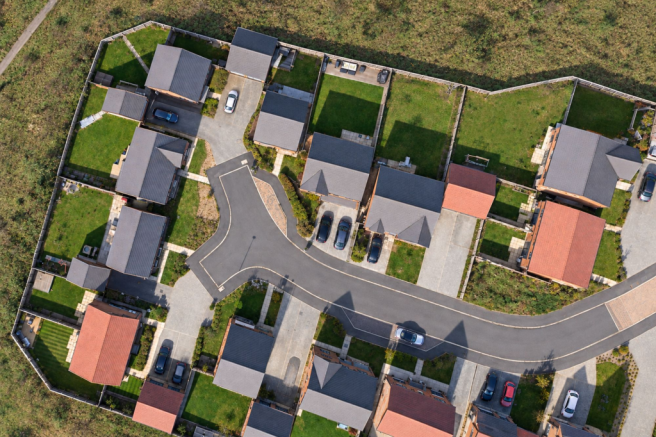 Aerial view. Illustration purposes only