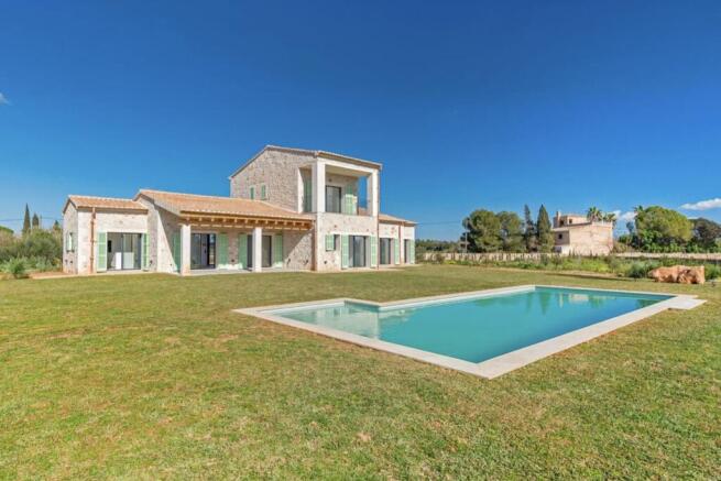 Views over the garden and pool