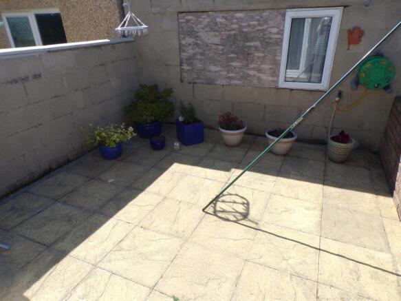 Rear paved yard