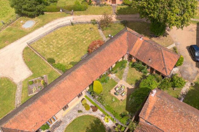 Chestnut Cottage Courtyard from above