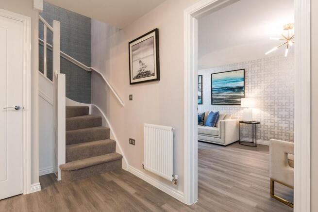 The Rossdale has a spacious hallway with convenient downstairs cloakroom