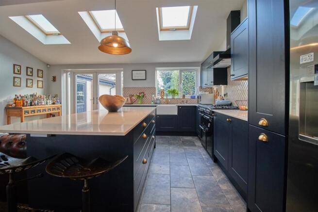Extended living dining kitchen to rear