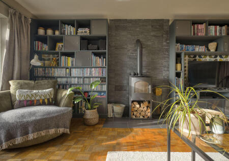 Elevated detached village home in West Horrington enjoying open views across Wells