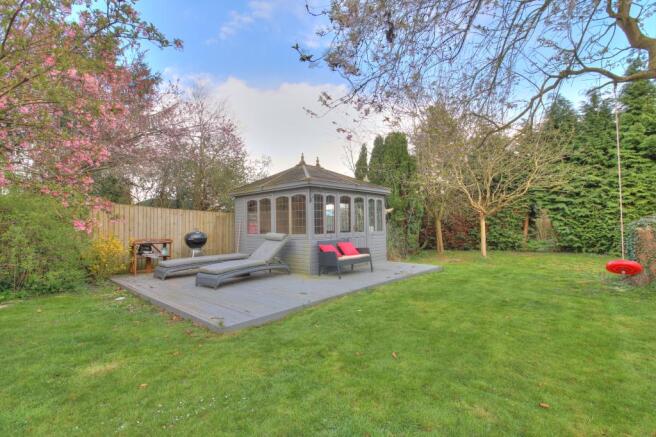 Summer house and decking area